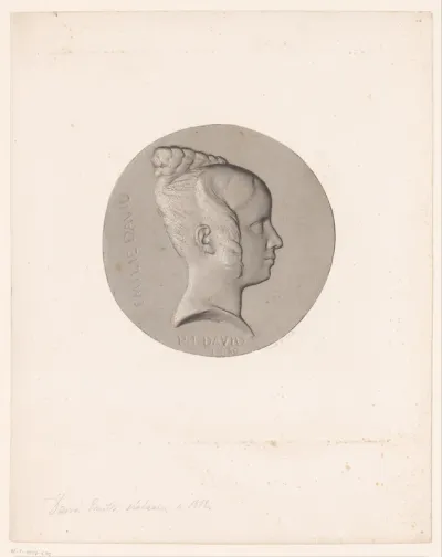 Medaillon met portret van Emilie David