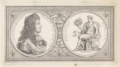 Medaillon met portret van Lodewijk XIV, koning van Frankrijk