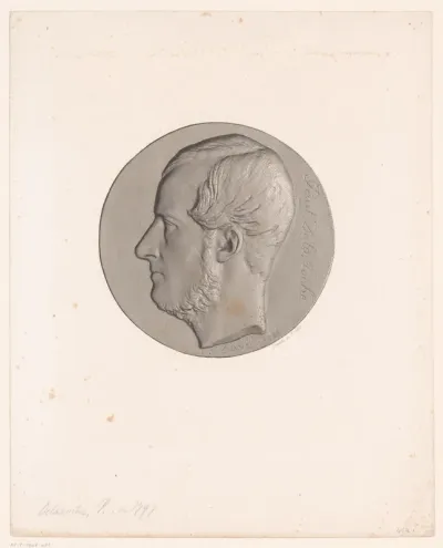 Medaillon met portret van Paul Delaroche
