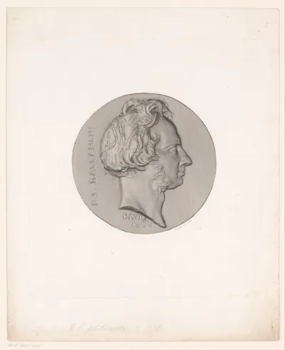 Medaillon met portret van Pierre-Simon Ballanche