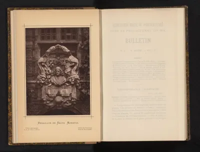 Medaillon van Balthasar Moretus door Artus Quellinus de Jonge aan de gevel van Museum Plantin-Moretus, Antwerpen