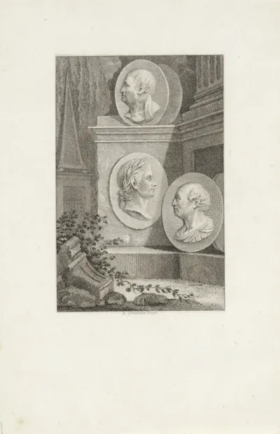 Medaillons met portretten van Phocion, Tiberius en Gaius Sempronius Gracchus