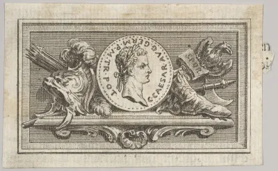 Medal with Portrait of Caligula in the 6th Book, from Tibère ou les six premiers livres es Annales de Tacite Traduits par M. l'abbé de la Bléterie Professeur d'Eloquence au Collège Royal et de l'Académie Royale des Inscriptions et Belles-lettres. A P