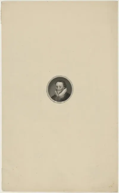 Medallion Portrait of Man in Ruff and  Pointed Beard
