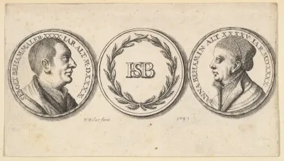 Medallions with portraits of Sebald Beham and Anna Beham