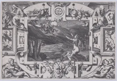 Medea and Her Chariot Drawn by Dragons (Echevellée et nue par nuit brune, en lieu désert invoque astres et lune...), from "Jason and the Golden Fleece"