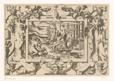 Medea offert een ram voor het altaar van Hecate en Hebe in het bijzijn van Proserpina en Pluto