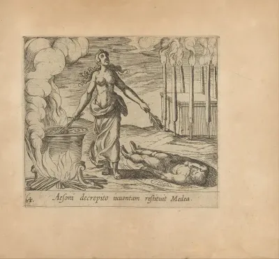 Medea Restoring Aeson's Youth (Aesoni decerptio iuventam restituit Medea), plate 64 from "The Metamorphoses of Ovid" (Metamorphosean Sive Transformationum)