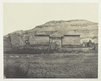 Médinet-Habou,Vue Générale des Rines, Thèbes, plate 45 from the album "Egypte, Nubie, Palestine et Syrie" (1852)