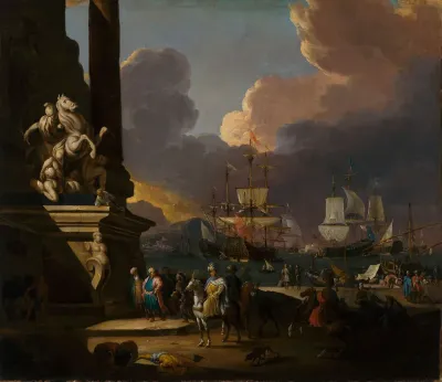 Mediterranean harbour scene