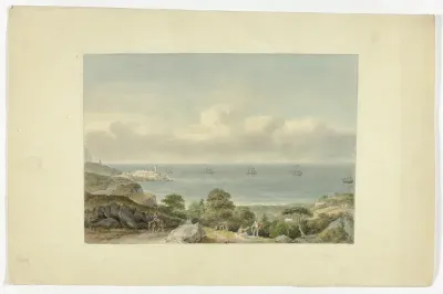 Mediterranean Seascape with Port