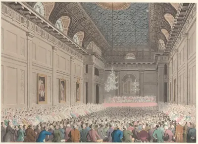 Meeting in Freemasons' Hall, Great Queen Street, London