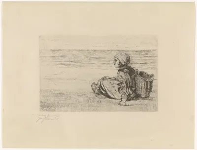Meisje aan zee