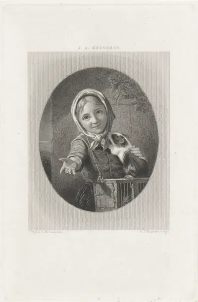 Meisje met cavia