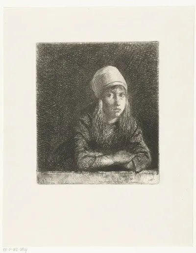 Meisje met hoofddoek, mogelijk in Marker klederdracht