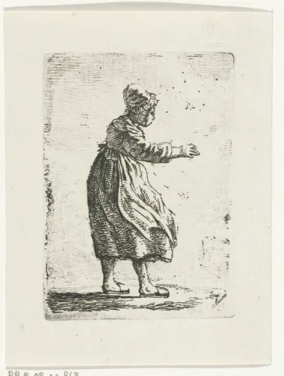 Meisje met uitgestoken arm