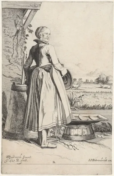 Meisje uit Edam, op de rug