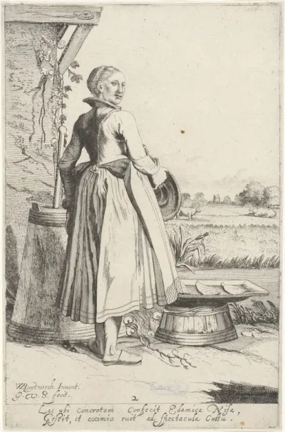 Meisje uit Edam, op de rug