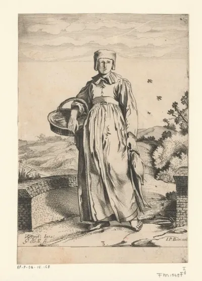 Meisje uit vissersdorp aan de Noordzeekust