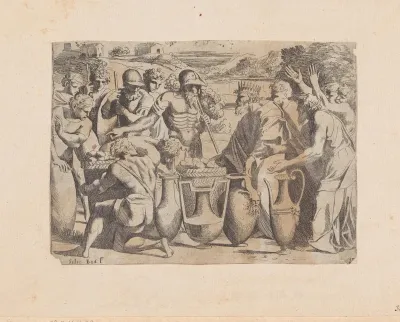 Melchisedek biedt Abraham brood en wijn aan
