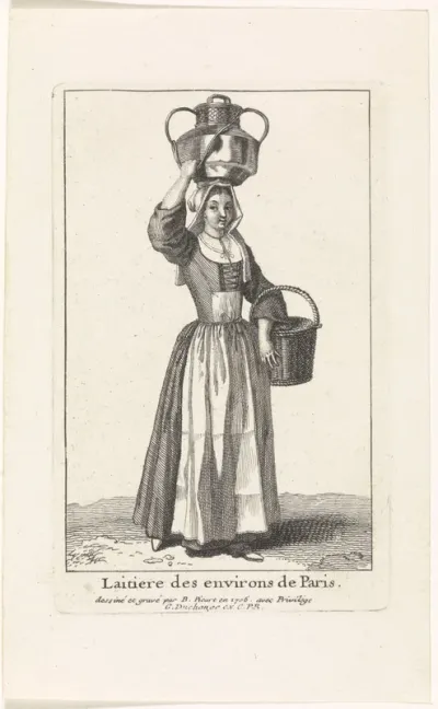 Melkverkoopster uit de omgeving van Parijs