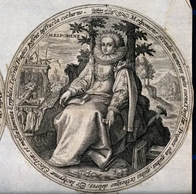 Melpomene. Engraving by C. de Passe