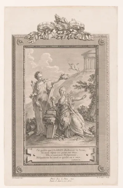 Melpomene kroont Mademoiselle La Clairon