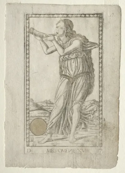 Melpomene (tragedy) (from the Tarocchi series D:  Apollo and the Muses, #17)