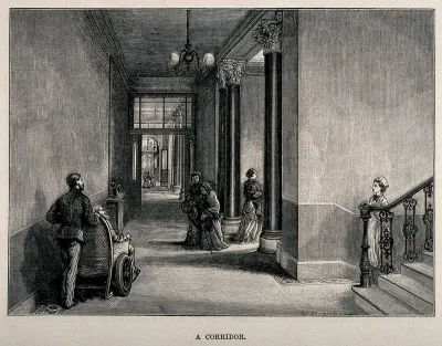 Melrose Hospital, Melrose, Roxburgh, Scotland: hospital corridor
