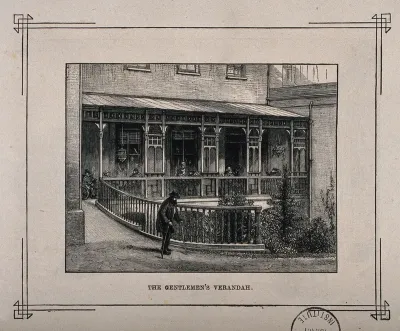 Melrose Hospital, Melrose, Roxburgh, Scotland: the gentleman's verandah