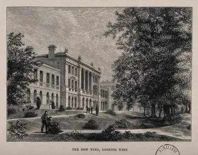 Melrose Hospital, Melrose, Roxburgh, Scotland: the new wing looking west
