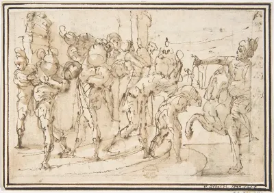 Men Carrying Jars