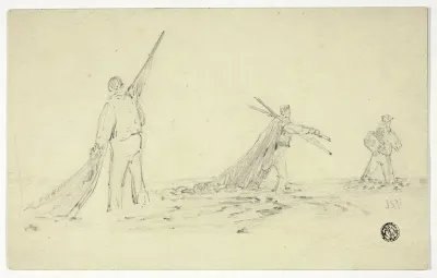 Men Carrying Nets