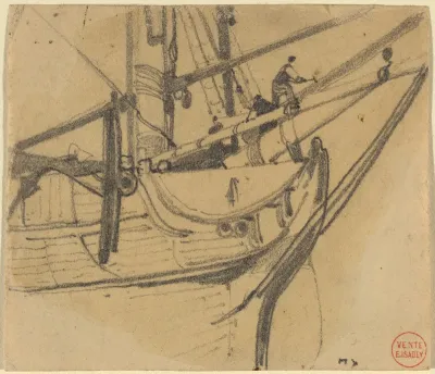 Men Repairing the Boom