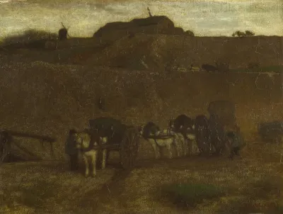 Men unloading Carts, Montmartre