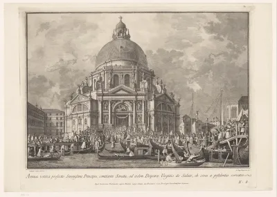Menigte voor de Santa Maria della Salute