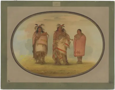 Menomonie Chief, His Wife, and Son