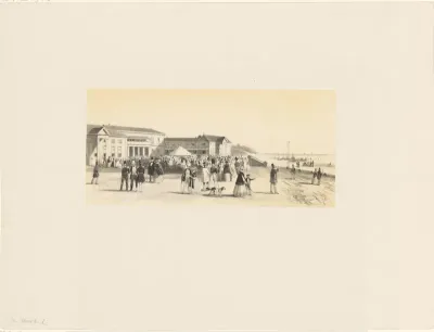 Mensen bij het strand