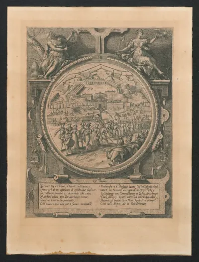 Mensen verlaten de citadel op 23 augustus 1577