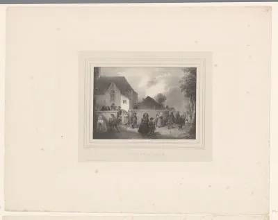 Mensen verlaten de kerk na een mis