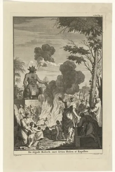 Mensenoffers voor de afgod Moloch