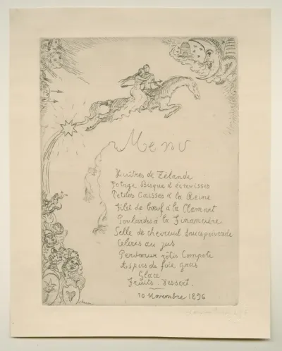 Menu pour Ernest Rousseau, PK.MP.04907