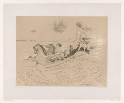Menu ter gelegenheid van het tiende Nederlands taal en letterkundig congres 1868