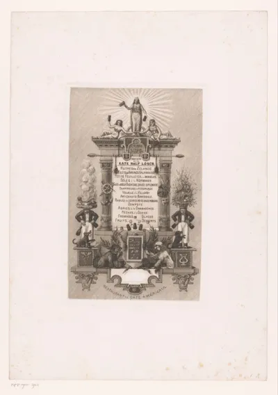 Menu voor Société de la Kate half losch
