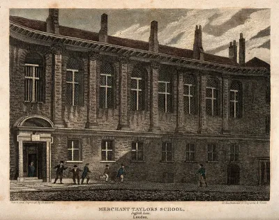 Merchant Tailors' School, Suffolk Lane, London: facade