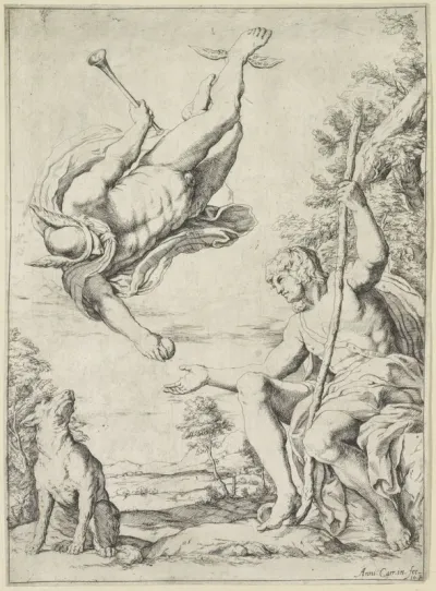 Mercurius brengt Paris de gouden appel