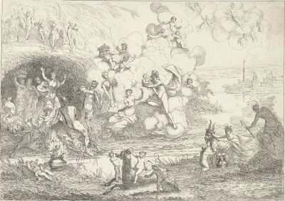 Mercurius geeft Bacchus aan de nimfen