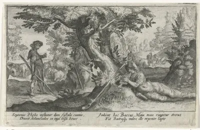 Mercurius verandert Battus in een steen