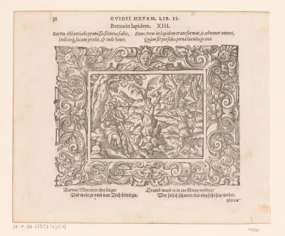 Mercurius verandert Battus in een steen