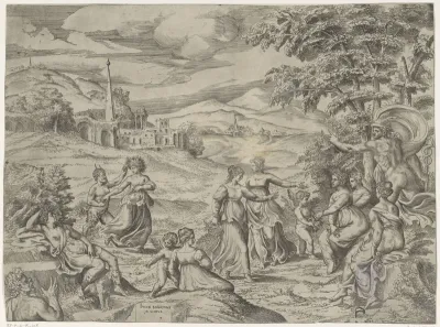 Mercurius vertelt het verhaal van Pan en Syrinx